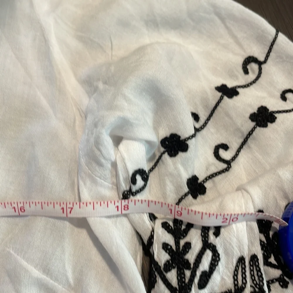 BOHO Arnhem (Australia) Boho Embroidered Rayon Maxi Wrap Dress Sz /XS/S - Picture 6 of 8